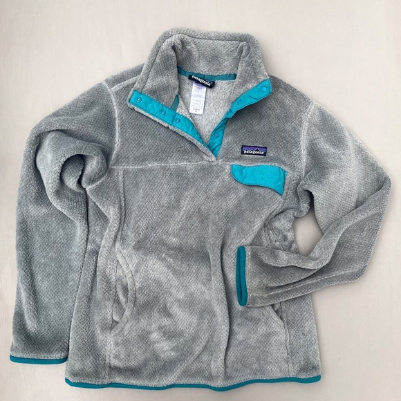 Patagonia Snap-T Fleece Gray Pullover Sweater M - Picture 6 of 6